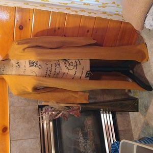 Blue Buttercup open front duster length cardigan